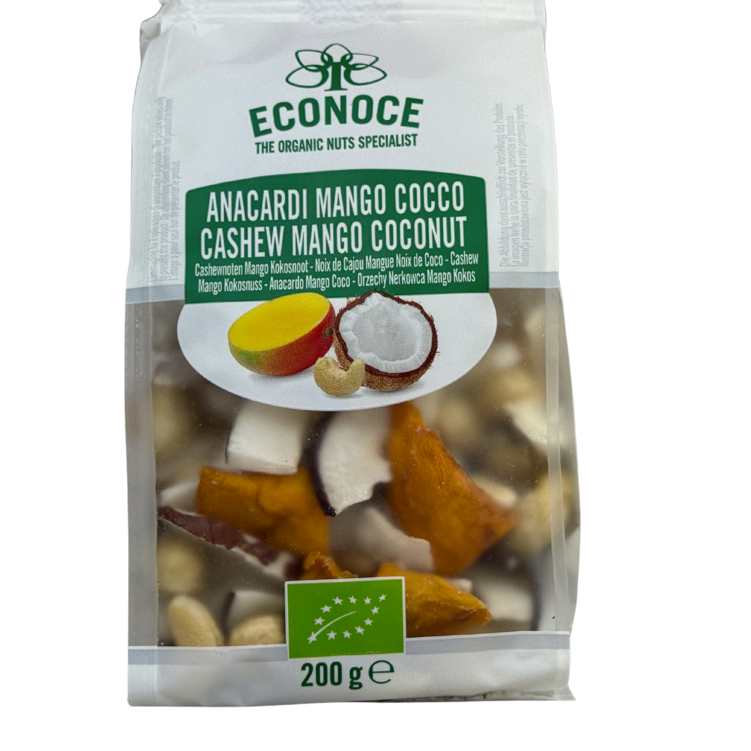 Mix di anacardi naturali, mango & cocco Bio 200 g