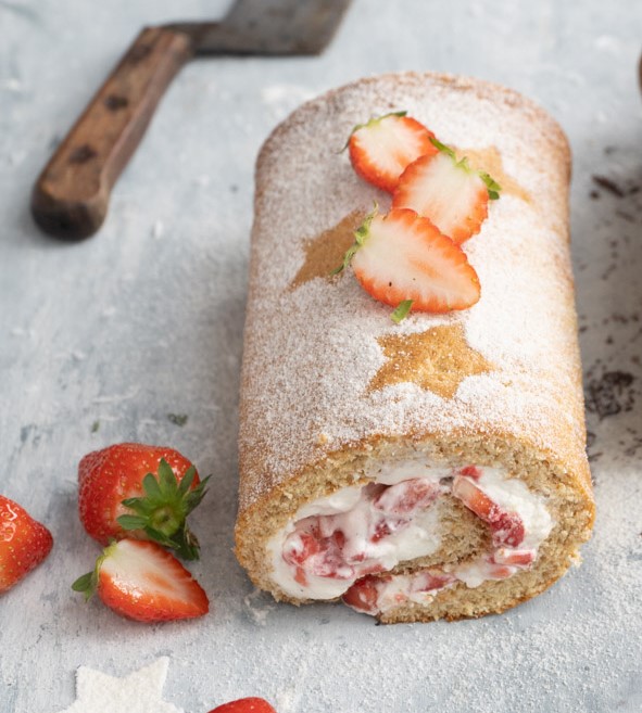 Erdbeerroulade