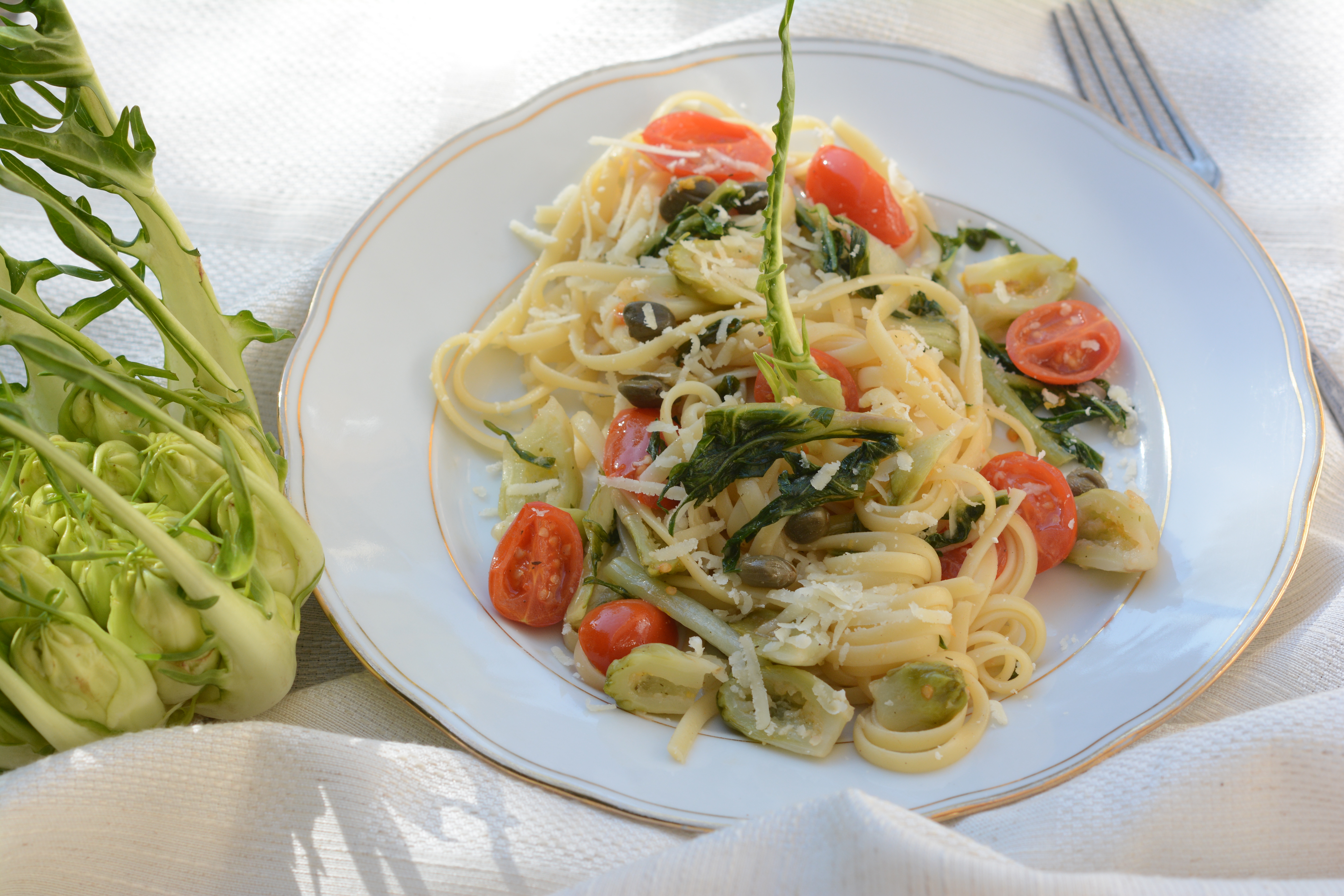 Linguine mit Puntarelle